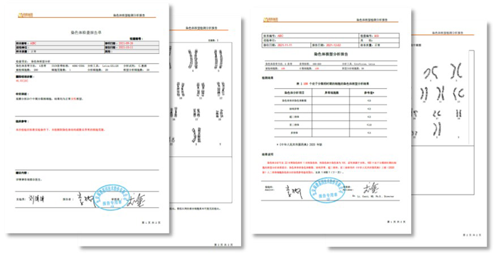 万象城AWC基因染色体核型分析报告模板